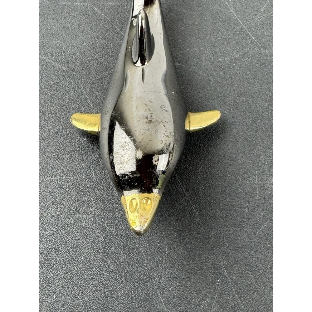 Vintage Brass Gold Dolphin Nautical Figural Beer Bottle Opener Barware Germany‎